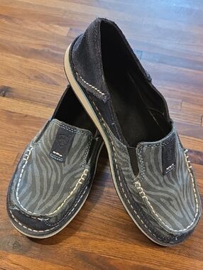 Womens Ariat Blue Suede Loafers